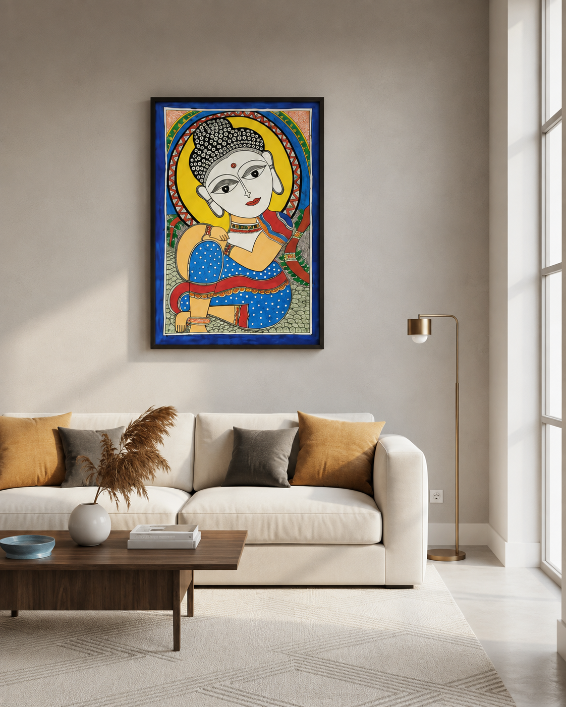 Krishna Madhubani Painting